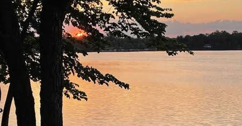 Sunrise over Star Lake in Dent, MN