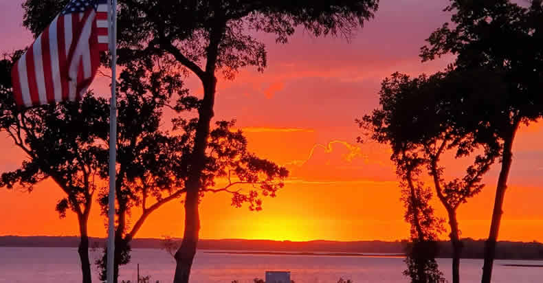 Sunset over Star Lake Bright Orange