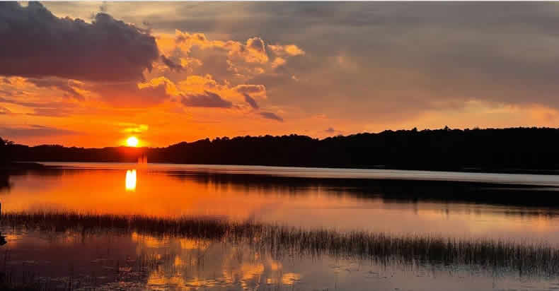 See a beautiful Star Lake Sunset