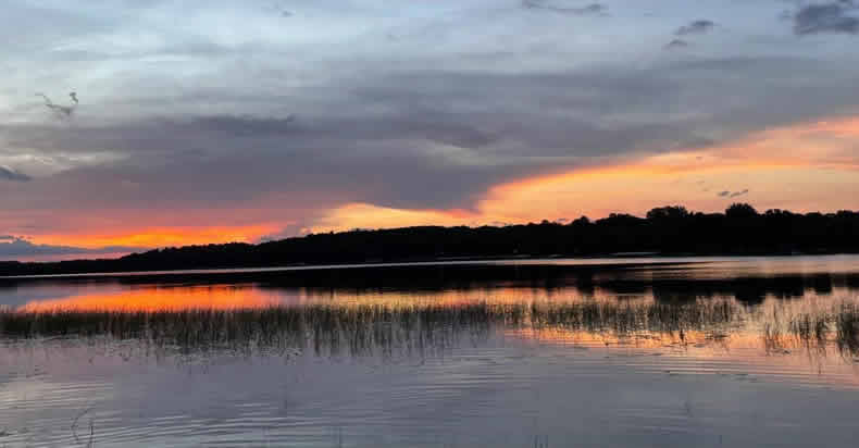 Beautiful Sunset at Star Lake in Dent, MN