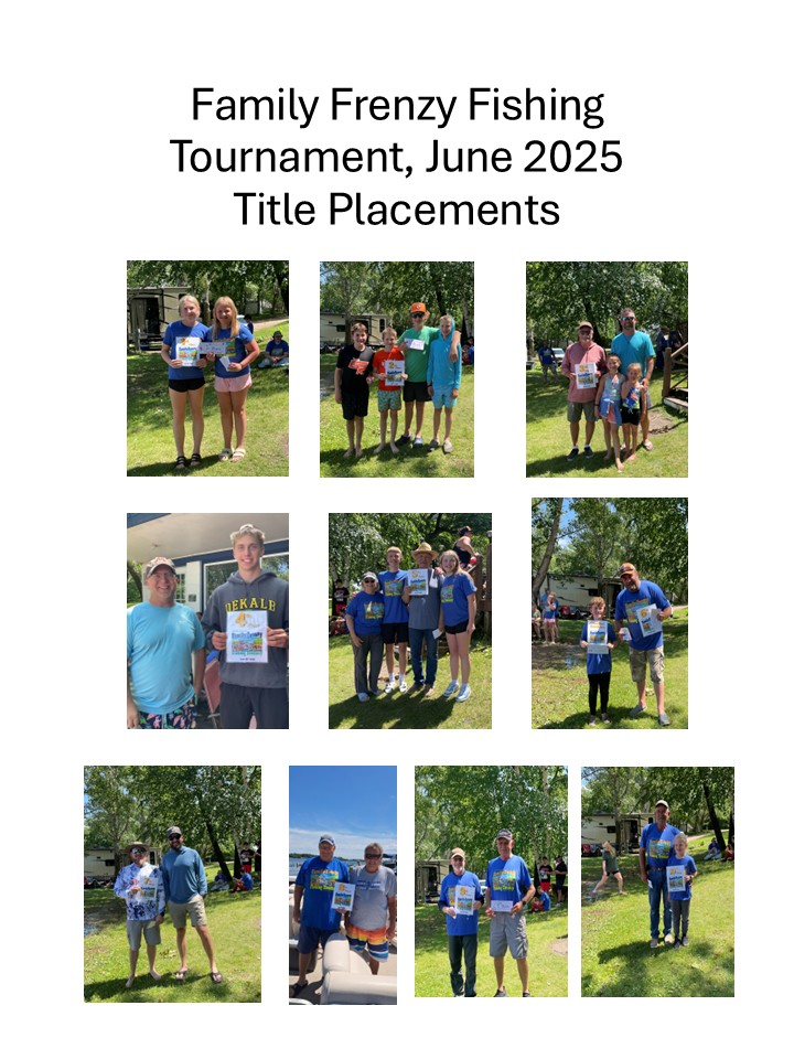 2025 Fishing Tournament Placements